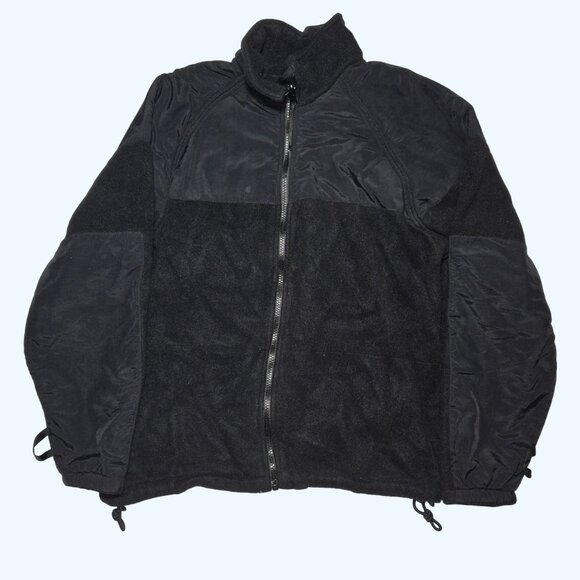US Navy Parka Liner Military Fleece Jacket Men Small XShort Black Polartec READ - Picture 1 of 8